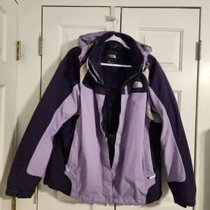 The North Face Purple Colorblock Insulated Jacket